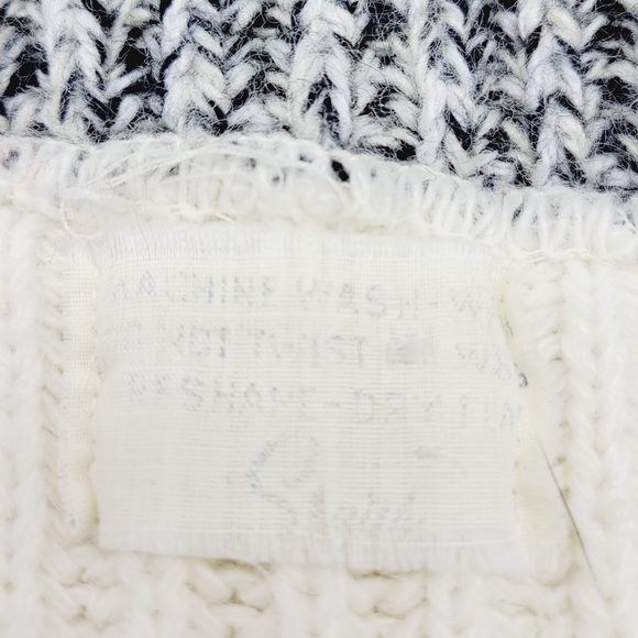 Sears Vintage Chunky Knit Striped Ribbed Cardigan Size Small - Picture 4 of 8